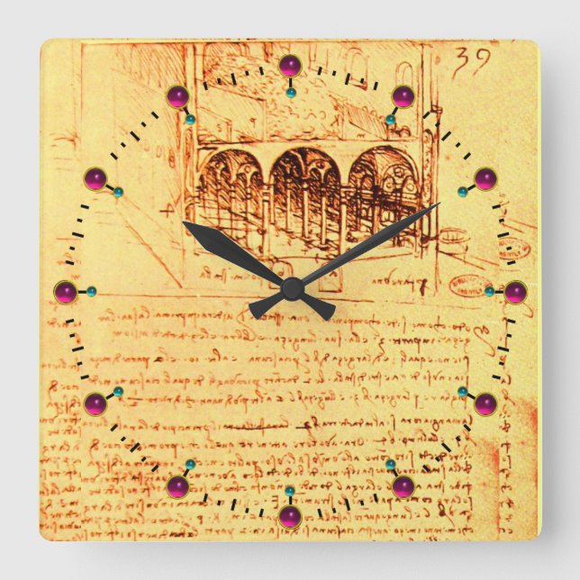 HORLOGE CARRÉE ARCHITECTURE DE RENAISSANCE, ARCHITECTURE (Recto)