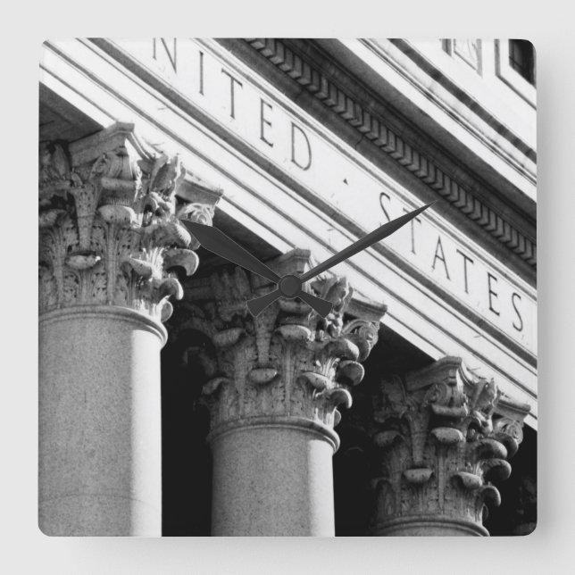 Horloge Carrée Architecture VIII de NYC (Recto)