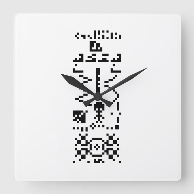 Horloge Carrée Arecibo Binary Message Reply (Recto)