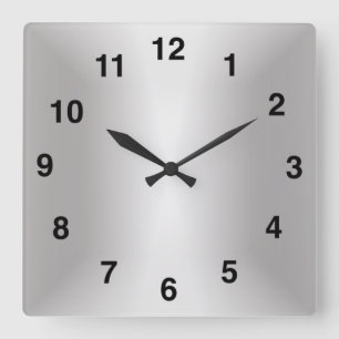 Horloge Carrée Argenté Élégant 🕰️ Édition Spéciale 25e Anniversa