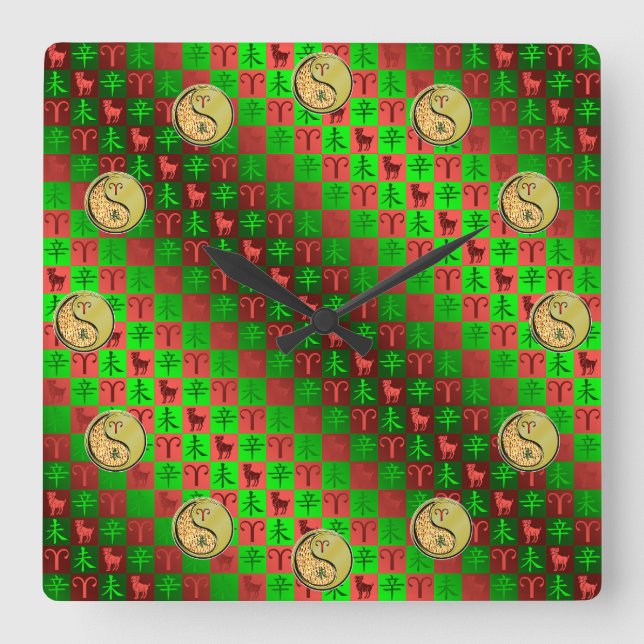 Horloge Carrée Aries & Metal Goat (Recto)