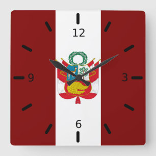 Horloge Carrée Armoiries du Pérou