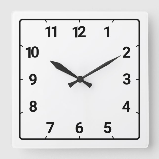 Horloge Carrée Arrière - plan blanc (Recto)