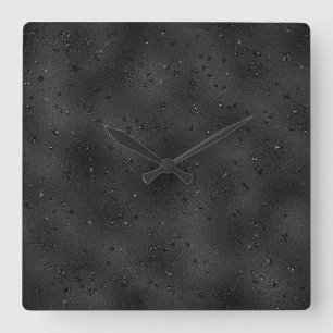 Horloge Carrée Arrière - plan de luxe monochromatique noir