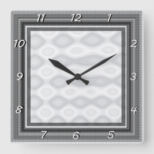 Horloge Carrée Arrière - plan en acier de regard balayé par