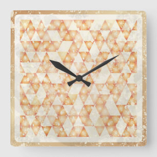 Horloge Carrée arrière - plan rétro Abstrait