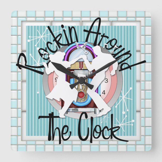 Horloge Carrée Arroser autour de l'horloge murale - SRF (Recto)