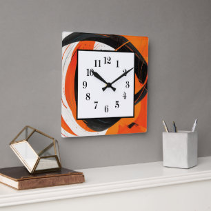 Horloge Carrée Art abstrait