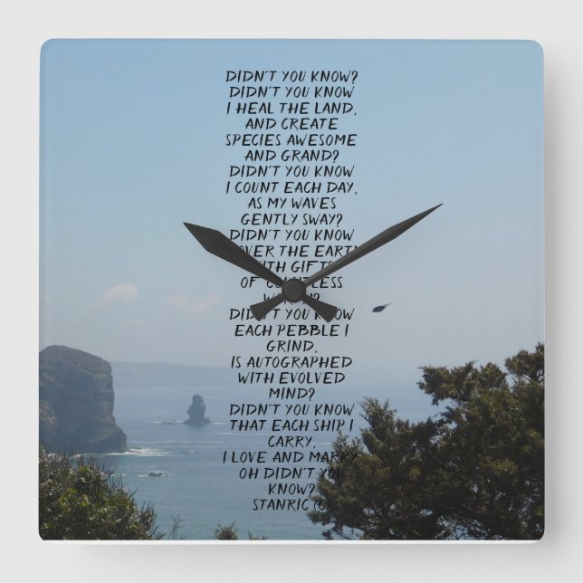 HORLOGE CARRÉE ART AND DESIGN WALL CLOCK  (Recto)