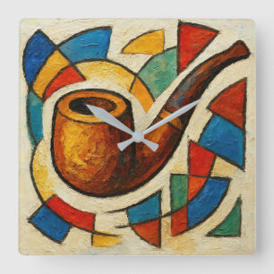 Horloge Carrée Art de Pipe (#3)