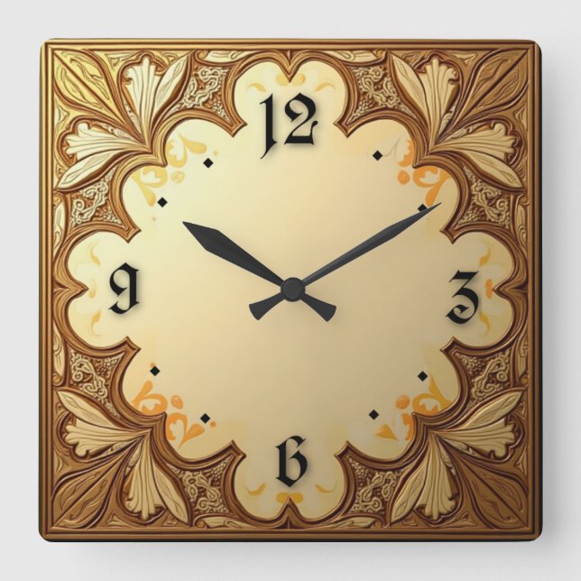 Horloge Carrée Art déco (Recto)