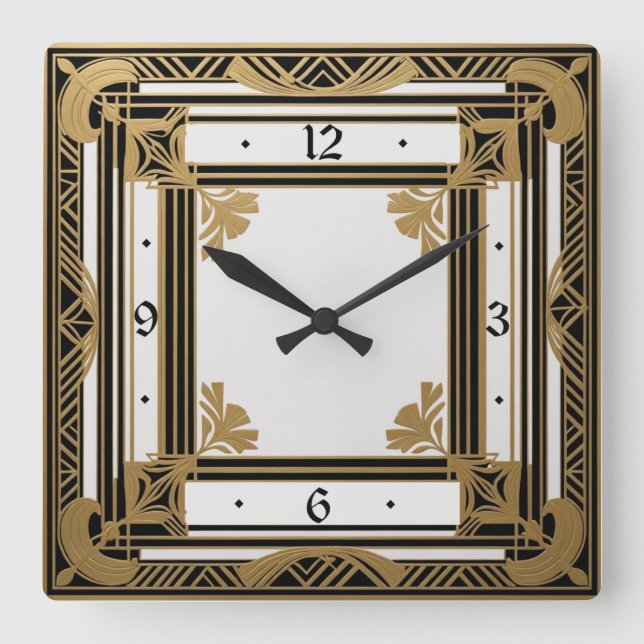 Horloge Carrée Art déco (Recto)