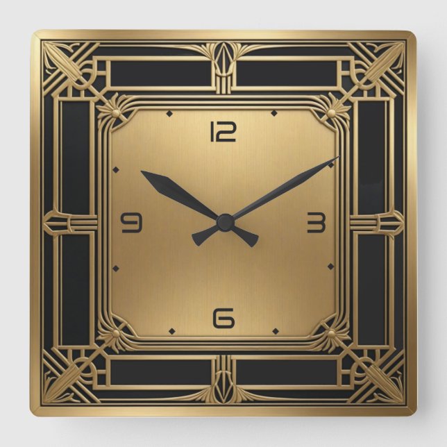 Horloge Carrée Art Déco (Recto)