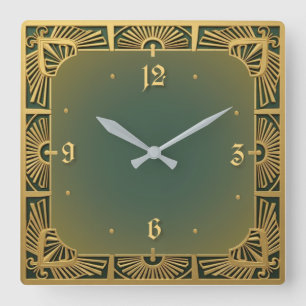 Horloge Carrée Art Déco