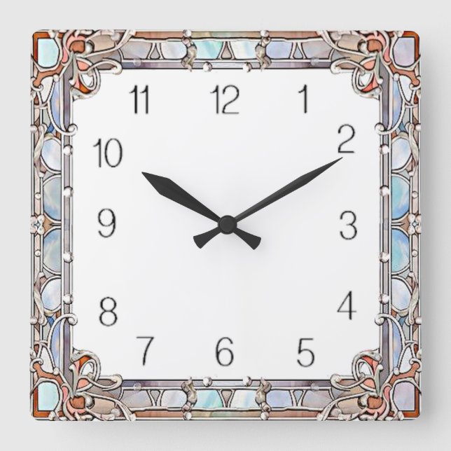 Horloge Carrée Art Déco (Recto)