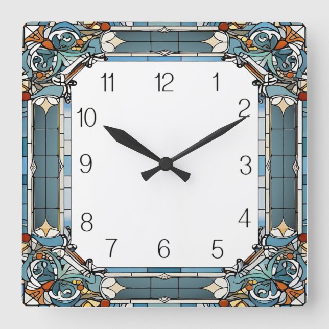 Horloge Carrée Art Déco (Recto)