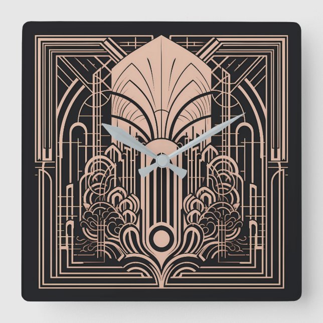 Horloge Carrée Art déco (Recto)