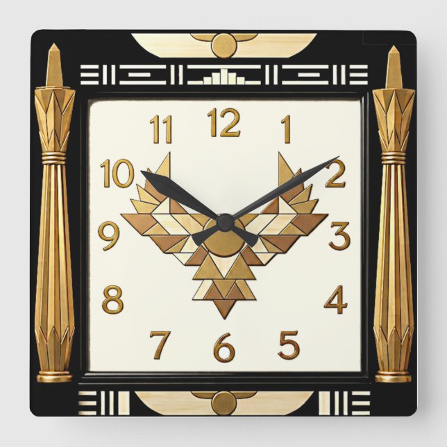 Horloge Carrée Art Déco (Recto)