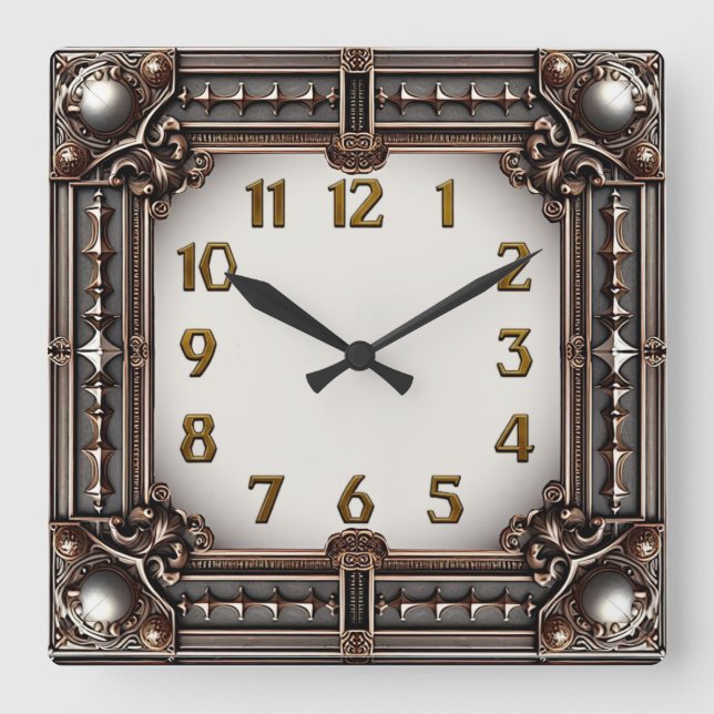 Horloge Carrée Art Deco (Recto)
