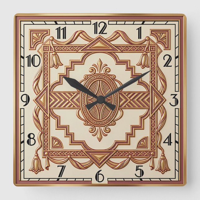 Horloge Carrée Art Déco (Recto)