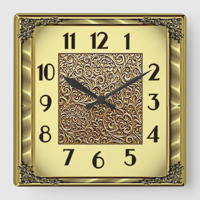 Horloge Carrée Art Deco (Recto)