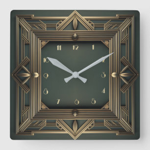 Horloge Carrée Art déco