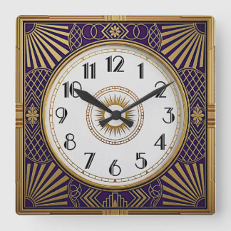 Horloge Carrée Art Déco