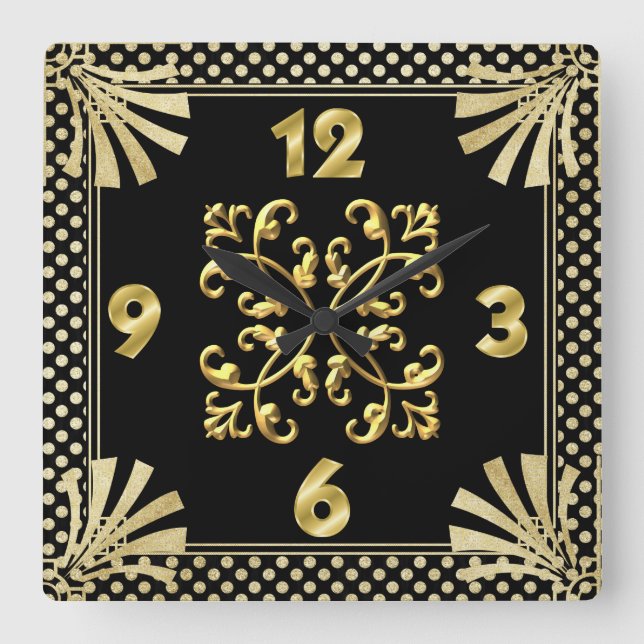 Horloge Carrée Art déco (Recto)