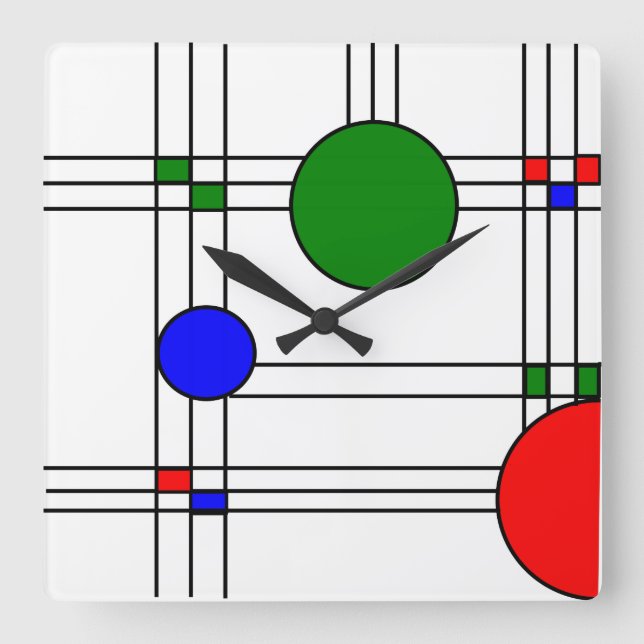 Horloge Carrée Art déco  (Recto)