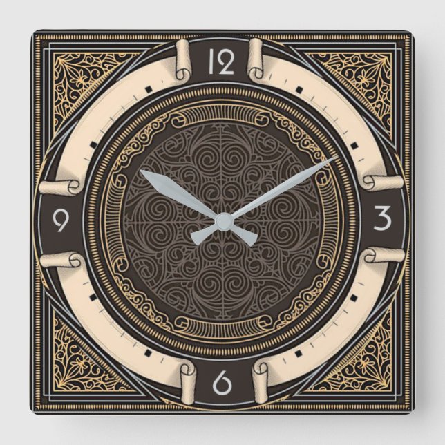 Horloge Carrée Art Deco (Recto)