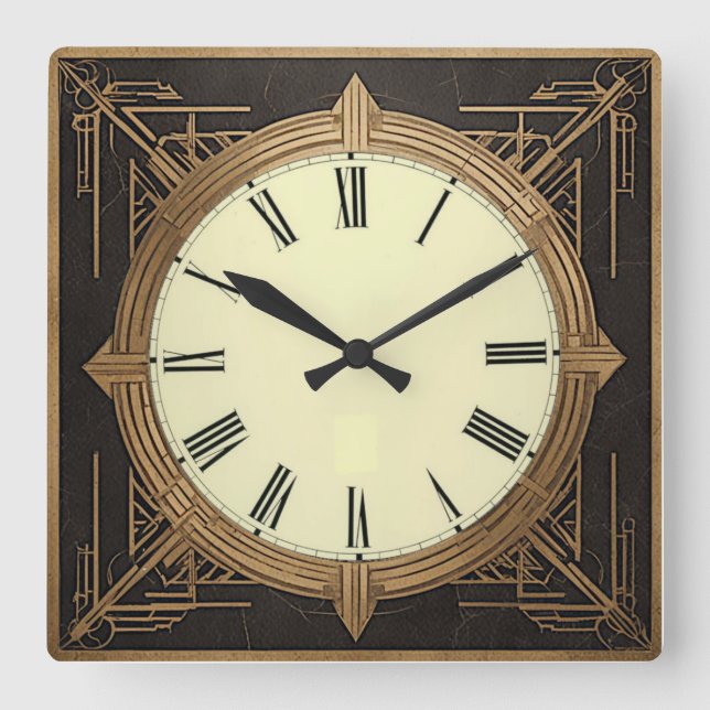 Horloge Carrée Art déco (Recto)
