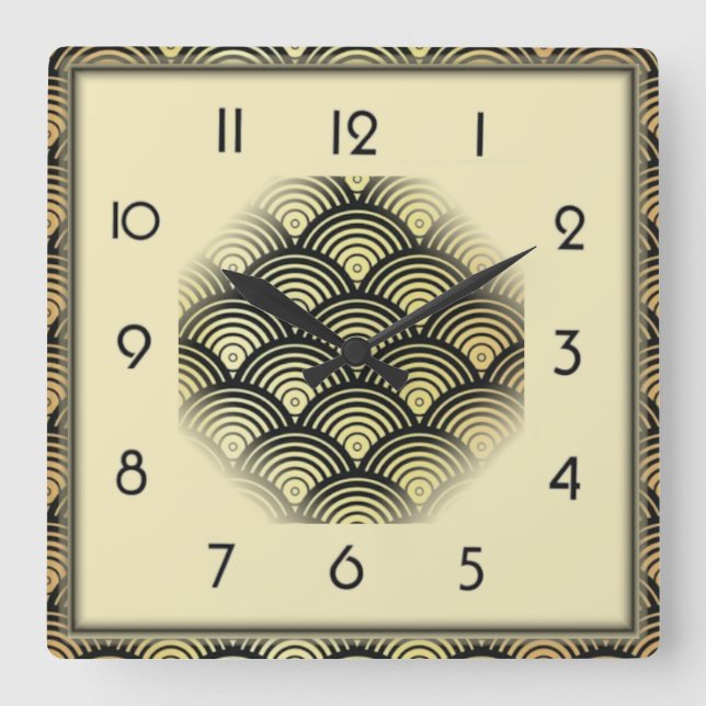 Horloge Carrée Art déco (Recto)