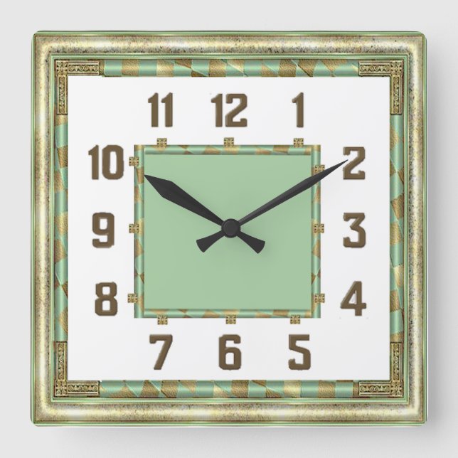 Horloge Carrée Art Déco (Recto)