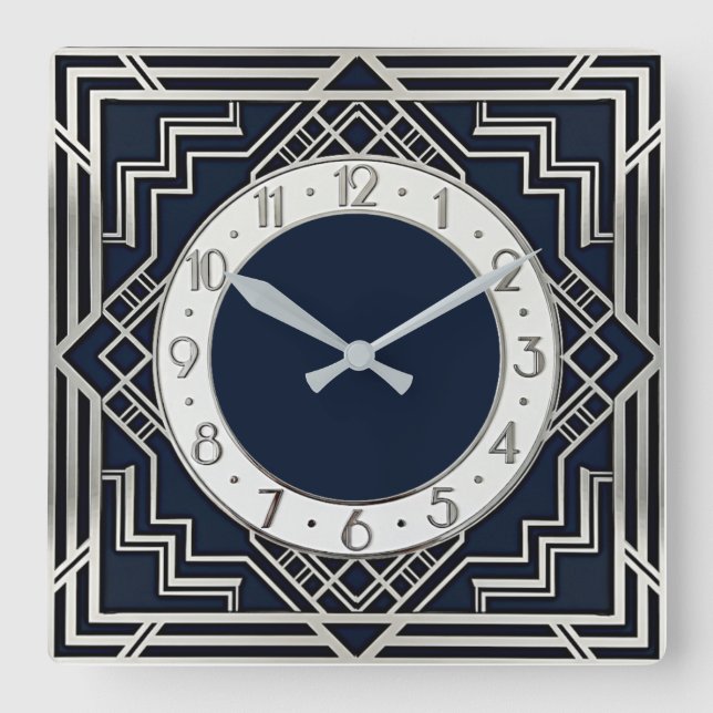 Horloge Carrée Art Déco (Recto)