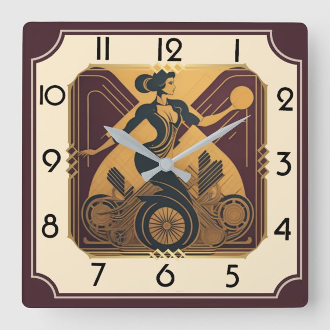 Horloge Carrée Art déco (Recto)