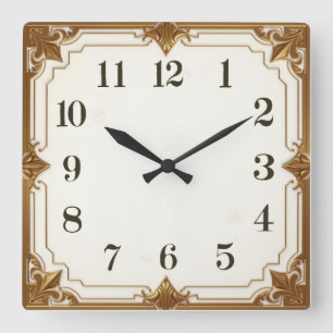 Horloge Carrée Art Déco