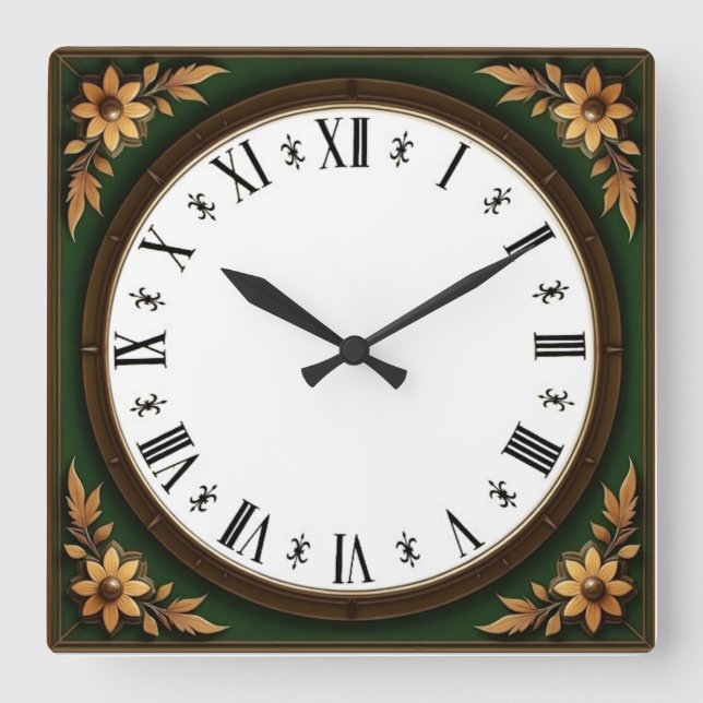 Horloge Carrée Art Deco (Recto)