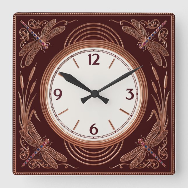 Horloge Carrée Art Déco (Recto)