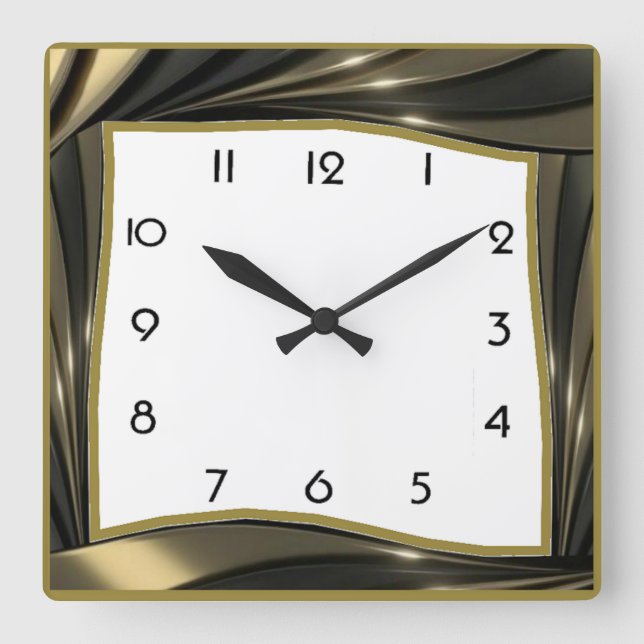 Horloge Carrée Art Déco (Recto)