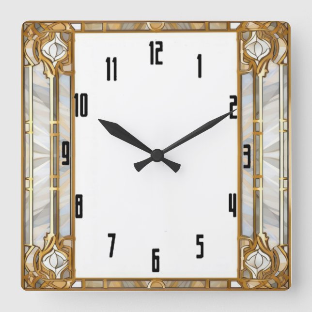 Horloge Carrée Art Déco (Recto)