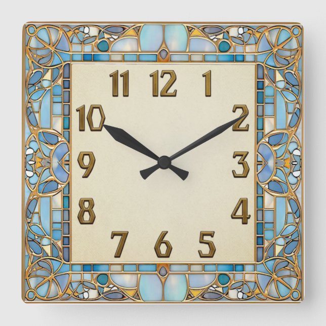 Horloge Carrée Art Déco (Recto)