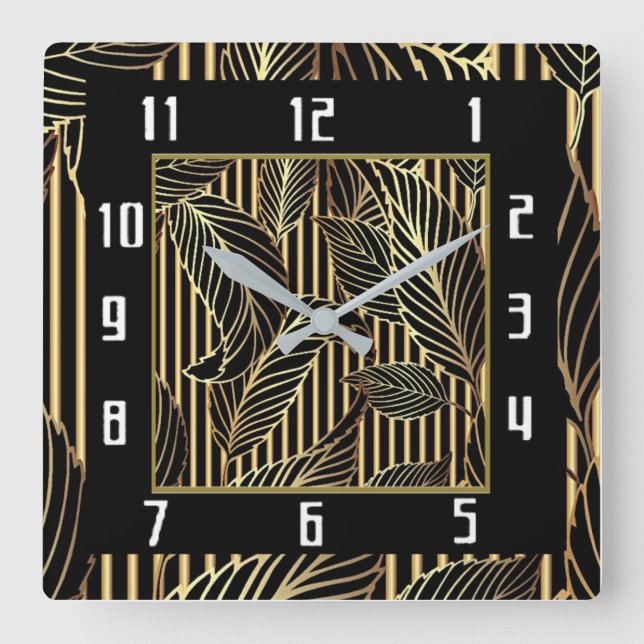 Horloge Carrée Art Déco (Recto)