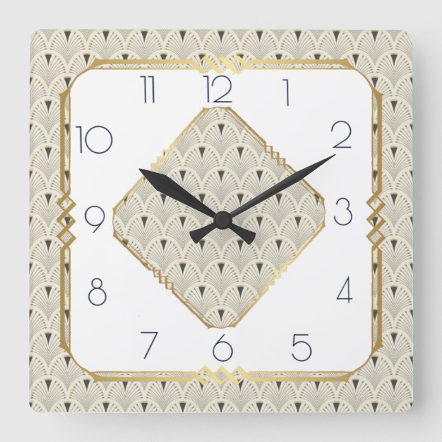 Horloge Carrée Art Déco (Recto)