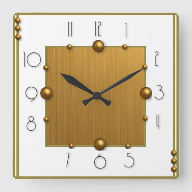 Horloge Carrée Art Déco (Recto)