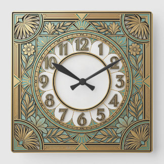 Horloge Carrée Art Déco