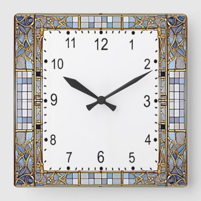 Horloge Carrée Art Déco (Recto)
