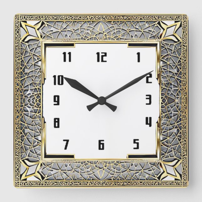Horloge Carrée Art Déco (Recto)