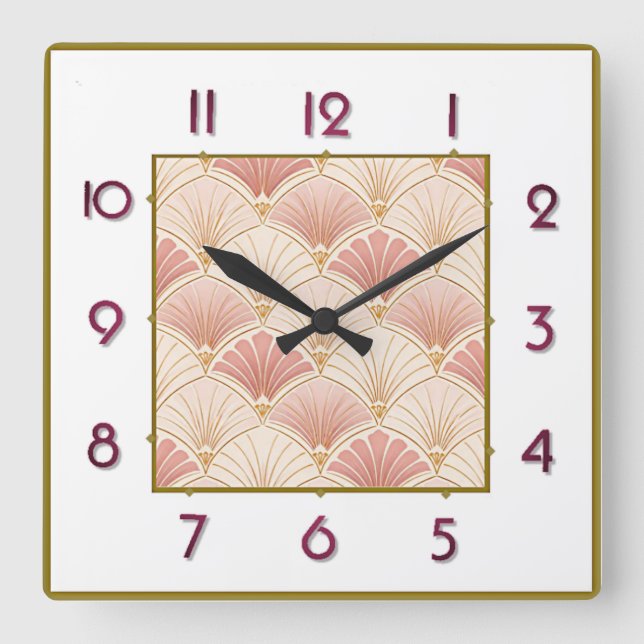 Horloge Carrée Art Déco (Recto)