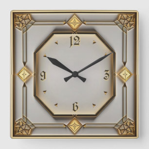 Horloge Carrée Art Déco