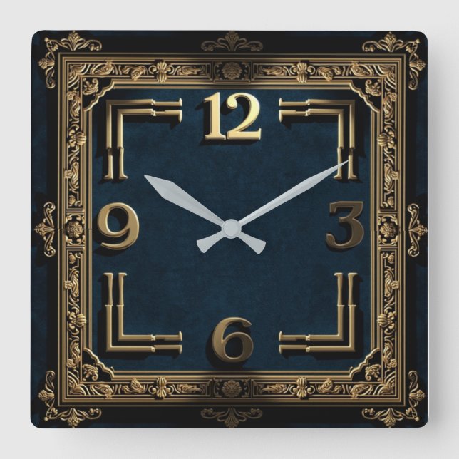 Horloge Carrée Art Déco (Recto)